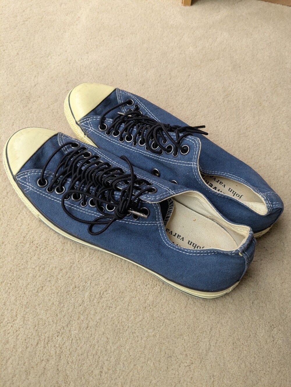 CONVERSE All-Star X John Varvatos Multi Eyelets Blue Sneakers Mens - size 9.5